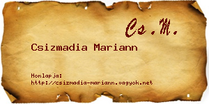 Csizmadia Mariann névjegykártya